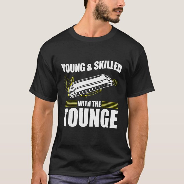 Camiseta Harmonica Playing For Harmonica Player Harmonica T (Frente)