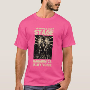 Camiseta Harmonicas Para Jogadores De Orgão Boca Harmon