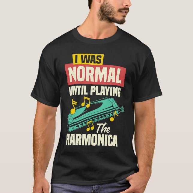 Camiseta Harmonicist Gaita de Boca Harpa Francesa & Harmôni (Frente)