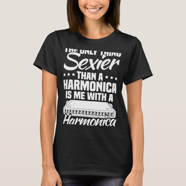Camiseta Harmonista Mouth Organ - Harp & Harmonica (Frente)