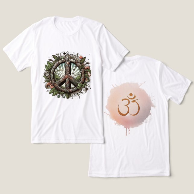 Camiseta Harmony divulgado: O Mandala ॐ Paz (Design Frente e Verso)