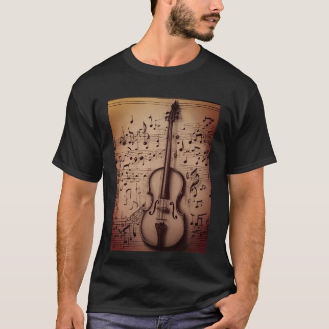 Camiseta Harmony Haven: Onde Música Conhece Moda" (Frente)