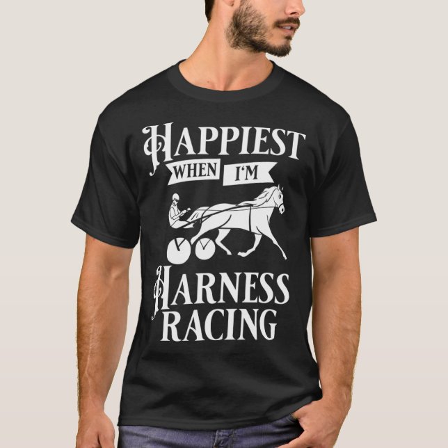 Camiseta Harness Racing Horse Race Track Racer Trotting Hor (Frente)
