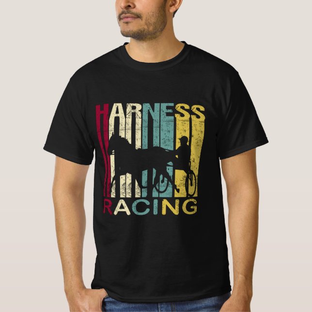 Camiseta Harness Racing Retro Vintage Silhouette (Frente)