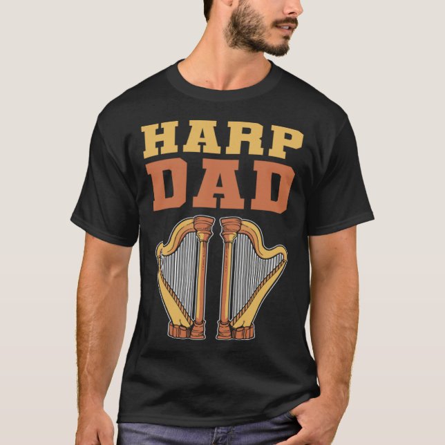 Camiseta Harp Dad Harpist Dad Harp Player (Frente)