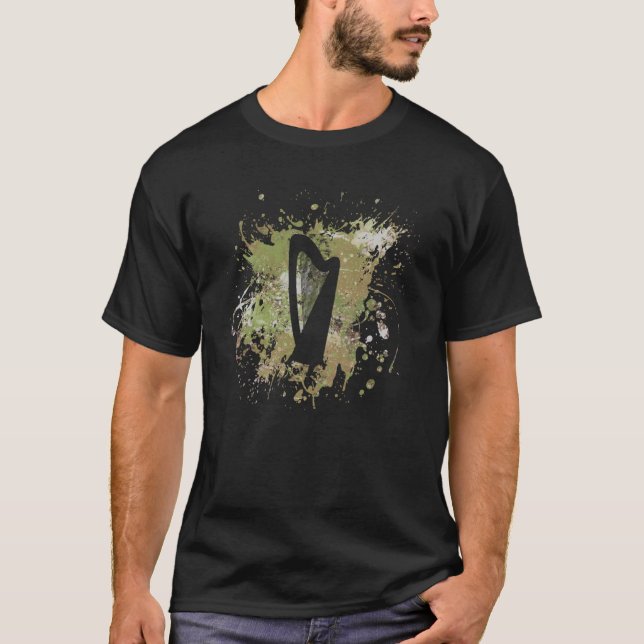 Camiseta Harp Irish Símbolo Harp Player (Frente)