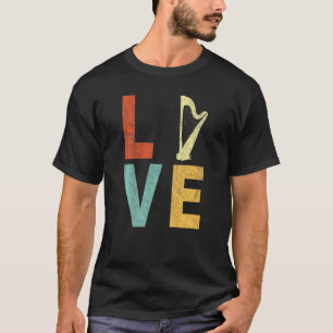 Camiseta Harp Love Funny Harp Player Harpist - Repórter de