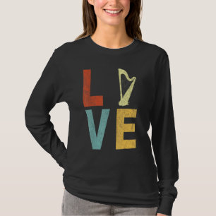 Camiseta Harp Love Funny Harp Player Harpist - Repórter de 