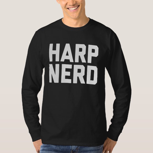 Camiseta Harp Nerd  Music  For Music Class (Frente)