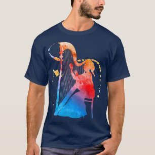 Camiseta Harp Player Harpist Musical Instrumento Musical Ha