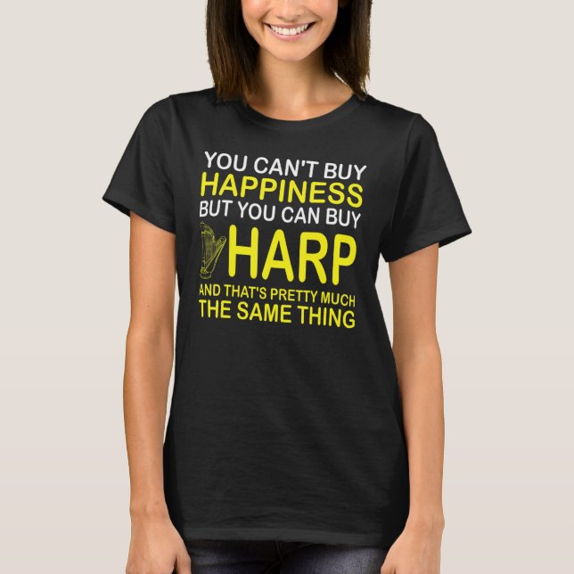 Camiseta Harp Player Harpist Orchestra Harp Girl Instrument (Frente)