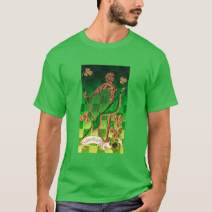 Camiseta HARPA IRLANDESA, Dia de São Patrício dos TREVOS 