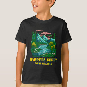 Camiseta Harpers ferry Virgínia Ocidental montanha rio vint