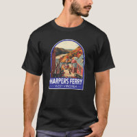 Harpers Ferry West Virginia Viagem Art Vintage