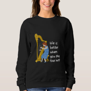 Camiseta Harpist Harpist Music Instrumento