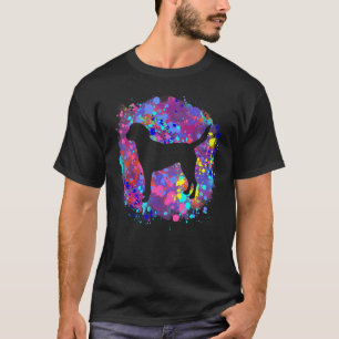 Camiseta Harrier Dog Pink Watercolor Splatter Art Love Dogs