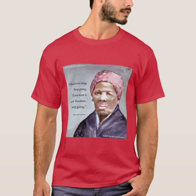 Camiseta Harriet Tubman & Quote Mens Tshirt (Frente)