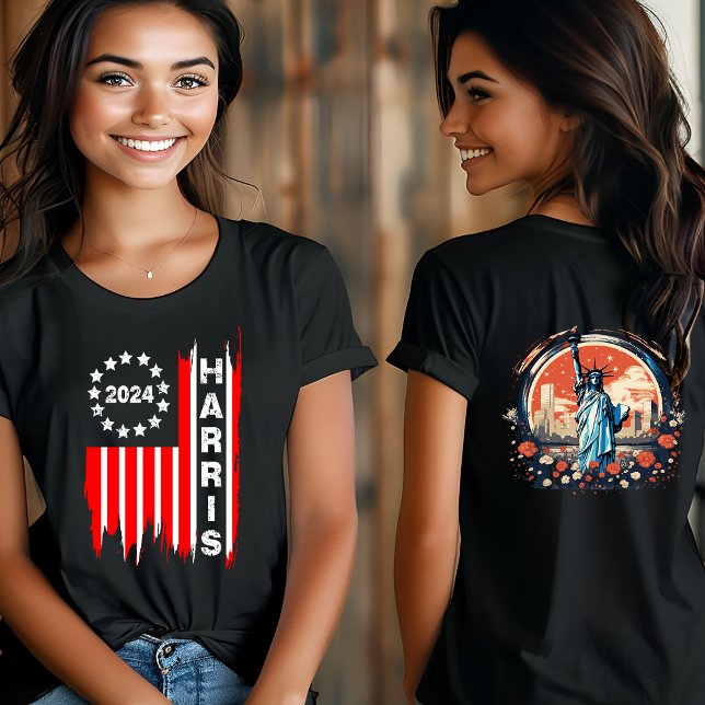 Camiseta Harris 2024: Apoio Negrito às Eleições (Criador carregado)