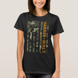 Camiseta Harris 2024 Presidente Usa Camouflage Dudes Walz W