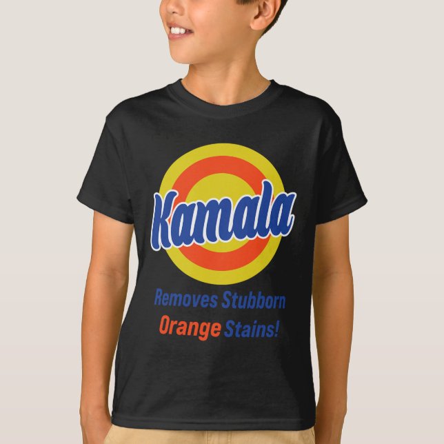 Camiseta Harris 2024 Remove Trilhas Laranja Stubborn 3 (Frente)