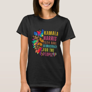 Camiseta Harris 2024 Salva Democracia Para As Pessoas Sunfl