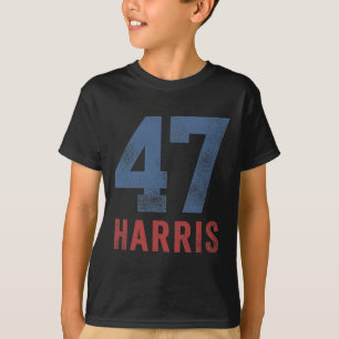 Camiseta Harris 47 Primeira Mulher Presidente Para Meninas