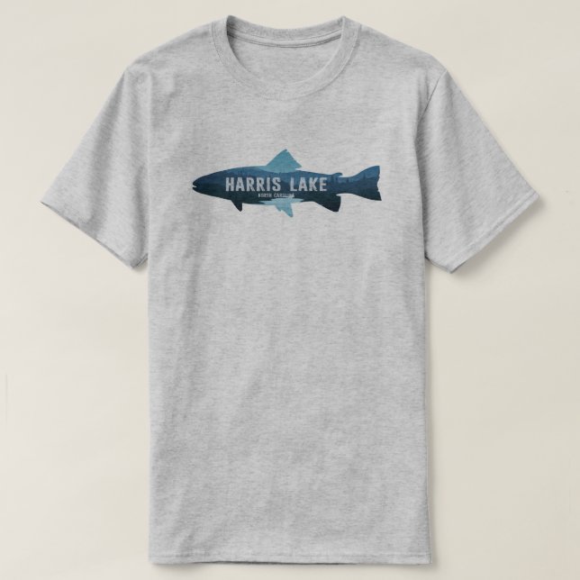 Camiseta Harris Lake Carolina Fish (Frente do Design)