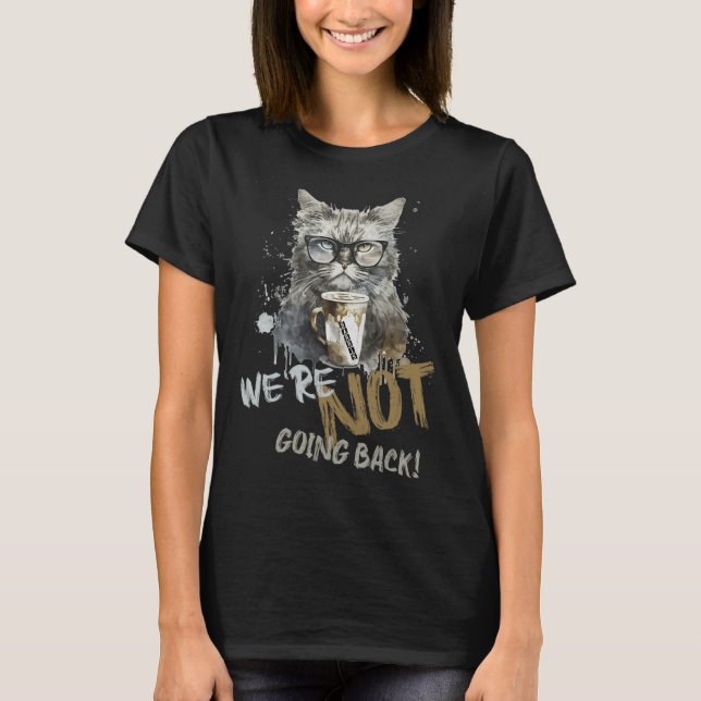 Camiseta Harris Menina de Gato Inocente Não vamos voltar (Frente)