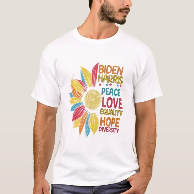 Camiseta Harris Peace Love Equality (Frente)