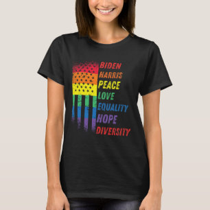 Camiseta Harris Rainbow American Flag Novelty Tee Inaugurat
