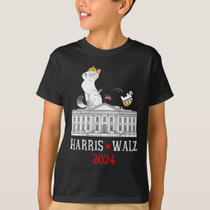 Camiseta Harris Venceu 2024 Presidente Eleito Engraçado Cat