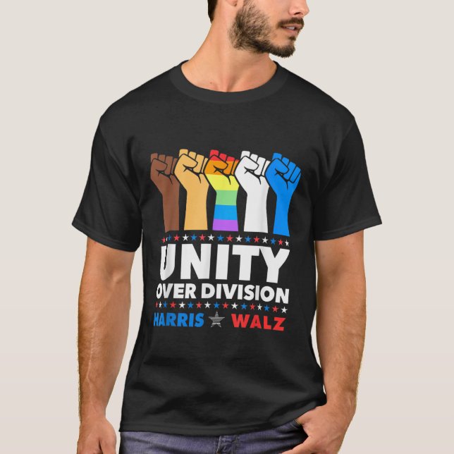 Camiseta Harris Waltz 2024 Unity Over Division Kamala Harri (Frente)