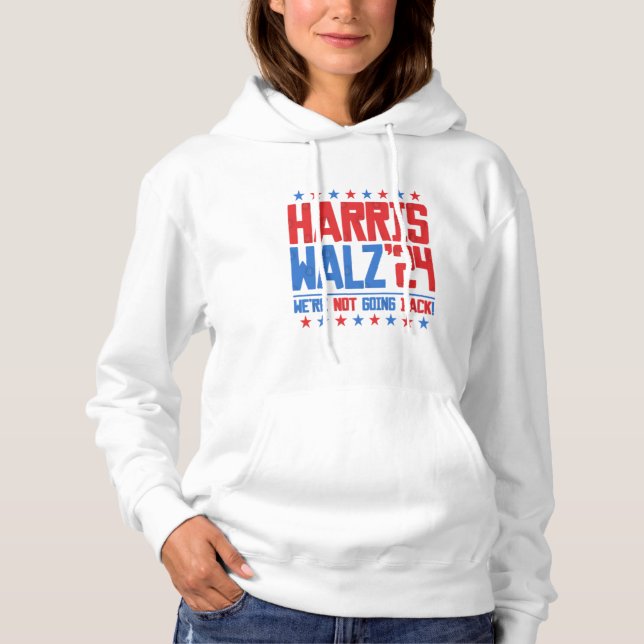 Camiseta HARRIS WALZ 2024 - Não vamos voltar (Frente)