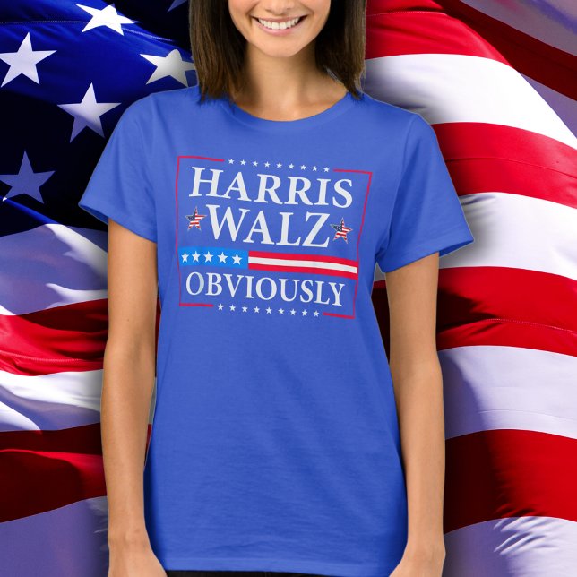Camiseta Harris Walz 2024 Obviamente (Criador carregado)