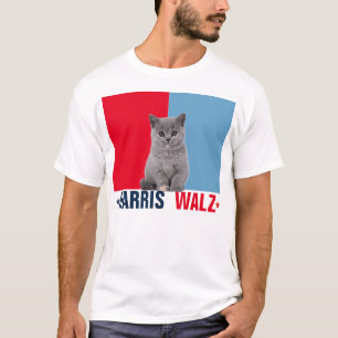 Camiseta Harris Walz 2024 Obviamente Vermelho Azul