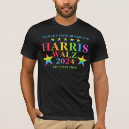 Camiseta Harris Walz 2024 Orgulho do Arco-Íris Estende Elei