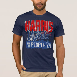 Camiseta Harris Walz 2024 Para o Povo Eleição Democrata