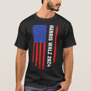 Camiseta Harris Walz 2024 US Flag