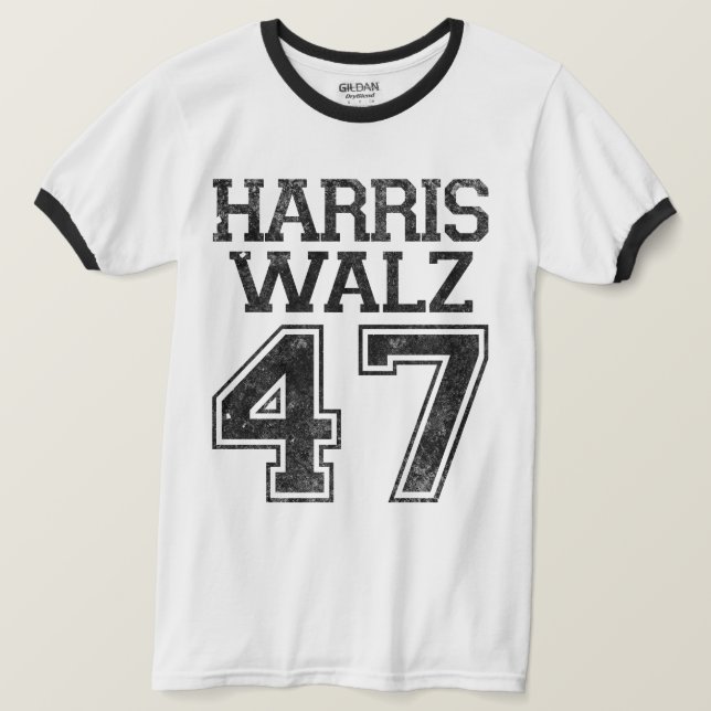 Camiseta Harris Walz 47º Presidente Vintage (Frente do Design)