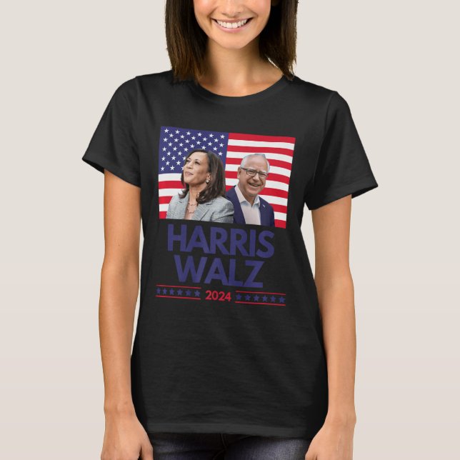 Camiseta Harris Walz Election Kamala Harris Tim Waltz Ameri (Frente)