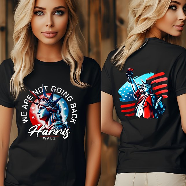 Camiseta Harris Walz: Não vamos voltar (Criador carregado)