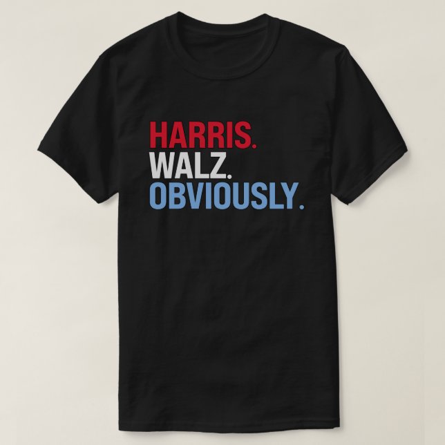 Camiseta Harris Walz obviamente (Frente do Design)