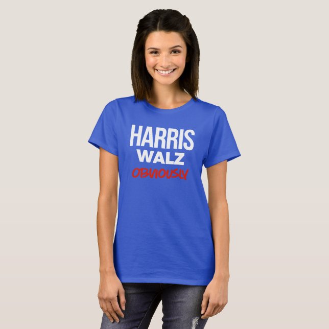 Camiseta Harris Walz obviamente (Frente Completa)