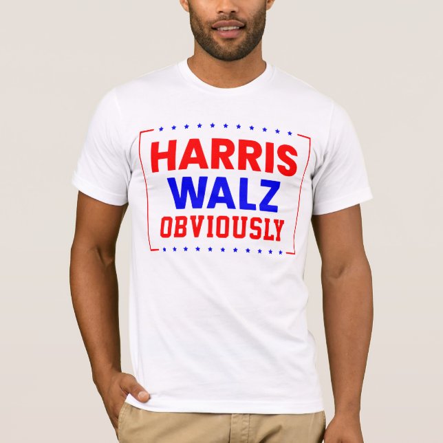 Camiseta Harris Walz Obviamente Kamala Harris para Presiden (Frente)
