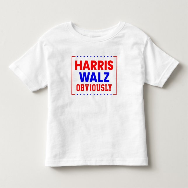 Camiseta Harris Walz Obviamente Kamala Harris para Presiden (Frente)