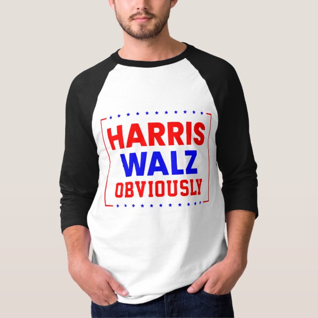 Camiseta Harris Walz Obviamente Kamala Harris para Presiden (Frente)