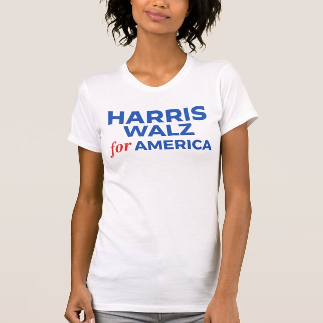Camiseta Harris Walz para a América (Frente)