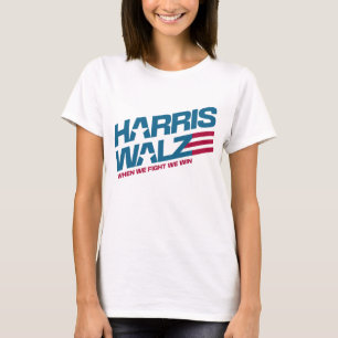 Camiseta Harris Walz quando lutamos ganhamos pelo president