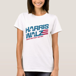 Camiseta Harris Walz quando lutamos ganhamos pelo president