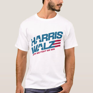 Camiseta Harris Walz quando lutamos ganhamos pelo president